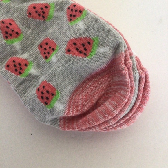 WEST LOOP 3 PAIRS LOW CUT ANKLE SOCKS NWT WATERMELON AND STRIPES - Picture 4 of 9